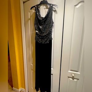 One piece jump suit with sequence top